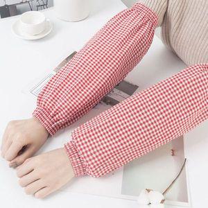 [핫트랙스]체크무늬 패브릭 미술 작업 원예 면 팔토시