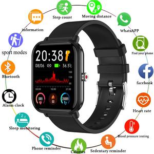 사각시계 LIGE Q9 Pro 스마트 시계 체온 모니터 음악 제어 스포츠 방수 남성 여성 Smartwatch 2024