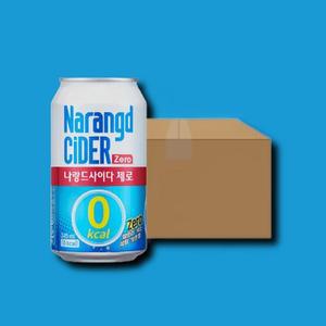 [기타] 나랑드사이다 제로 탄산음료 345ml x 24캔 CAN 음료수