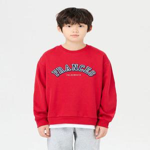 공용) 플리스 세미오버핏 레이어드 맨투맨_PKE4TR3011RD