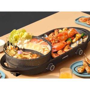 가정용 멀티 고기굽는기계 라면 포트 즉석 라면끓이는기계 휴대용멀티쿠커 고기 2in1