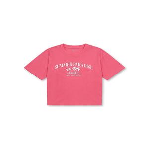 [폴햄키즈] 여아)폴키베어 플레이티드 저지 그래픽 반팔티PKF2TS2832-PK