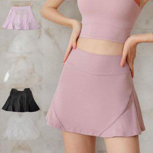 [신세계라이브쇼핑][옷자락] 여성 스판 미니 플레어 A라인 치마바지 스커트