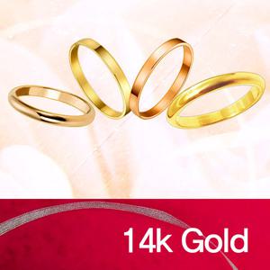 14K 실반지  엥게지  평반지 커플링 우정링 남자 여자  금반지 14k 링 기념일 선물 프로포즈 생일 로즈골드