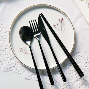 라피네 블랙 1인 커트러리 4p 수저 양식기