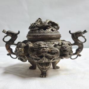 용무리 백동 향로 높이15cm 무게1.1kg 단초마을 골동품/앤틱/수집품