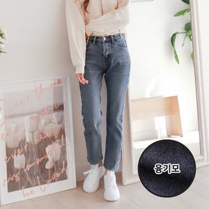 클라이언스/수비진 SP7195 융기모 허리스판 배기팬츠/여성청바지/융기모/밍크기모/기모팬츠/기모배기팬츠