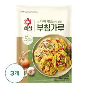 백설 5가지 자연에서 얻은 재료 부침가루 1kg X 3개