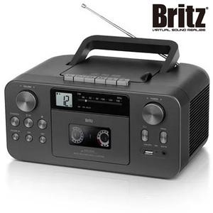 브리츠 Britz BZ-LX50BT 휴대용 블루투스 라디오 USB 카세트 CD플레이어