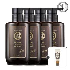 [댕기머리] 오리지널 뉴골드 샴푸 500ml(민감성) 4개+고트밀 클렌징 폼 120ml 증정