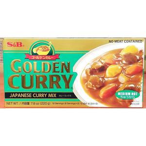 [XBK210J6_47]중간매운맛 고형카레 에스비 220g X10 카레가루