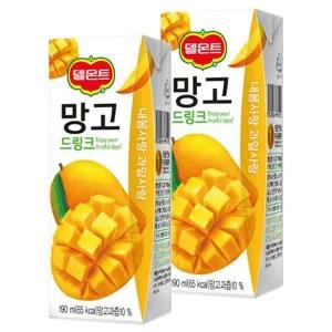 [셀러허브]롯데 델몬트 망고 드링크 190ml x  32팩 (S9624428)