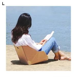 휴대용 종이 등받이의자 2개입 매가토트종이의자 간편의자 야외의자 피크