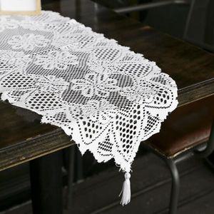 레이스 테이블 러너 33x91cm 화이트 레이스식탁보