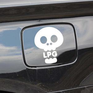 [BZJKN02S_4B]자동차 lpg 차량 꾸미기 해골 주유구 화이트