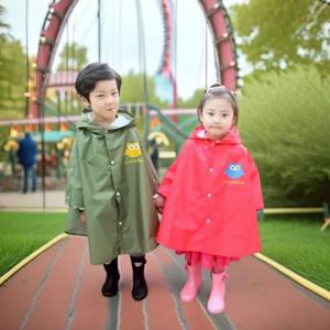부엉이 아동우비 어린이 비옷 판쵸 레인코트 키즈 판초 유치원 어린이집 장마철 귀여운
