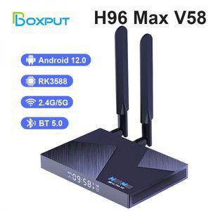 TV 셋톱 박스 스마트 수신기 OTT H96 MAX V58 안드로이드 12 Wifi6 쿼드 코어 Rockchip RK3588 4/8GB 32/64