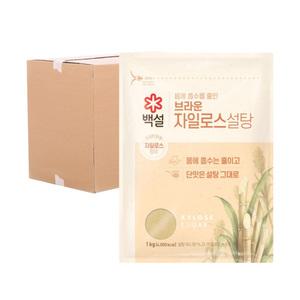 (박스) CJ 백설 자일로스 갈색설탕 1kg 12입