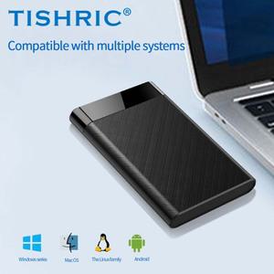 TISHRIC 25 하드디스크 인클로저/하우징 Sata-Usb 3.0 하드 드라이브 인클로저 게임용 2.5인치 SSD 외부 HD
