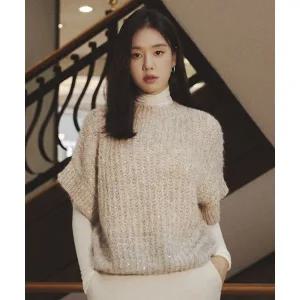 매장정품 셀렙샵에디션 CELEBSHOP EDITION 스팽글 케이프 울 니트 2036178833 123686