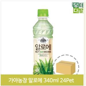 [셀러허브]알로에 과일 주스 24페트 340ml 음료 편의점 대용량 (S9379351)