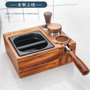 커피나무 받침대 이탈리안 커피머신 일체형 호두타입 너도밤나무 우드 3종 티