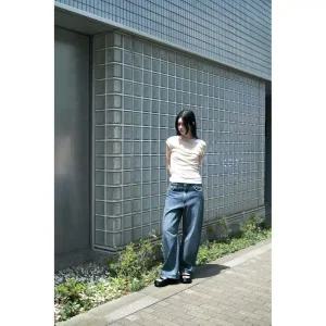 ZARA 자라 JEANS TRF 배기 벌룬 미드라이즈 - 블루[8727040400]