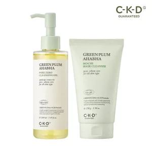 CKD 청매실 AHA BHA 요철제로 클렌징 오일 200ml + 팩솝 130g