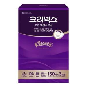 크리넥스 미용티슈 보습에센스로션 150매 3입