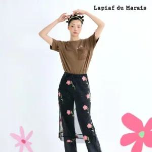라삐아프 샬롯에디션 25FW 아플리케 시스루 튤 스커트 1종