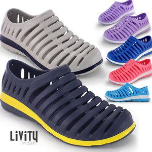 무료배송 LIVITY 남녀공용 초경량EVA 남성스포츠샌들 슬리퍼 슬립온 아쿠아슈즈 남성스니커즈 EV-A31 90종