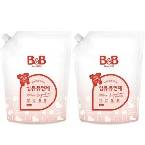 [비앤비]유아 섬유유연제 자스민&로즈 1500ml 리필 2입