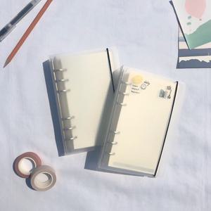 굿슈머 6공 다이어리 반투명 A6 커버 만년형 모눈 무지 일기장 속지 꾸미기