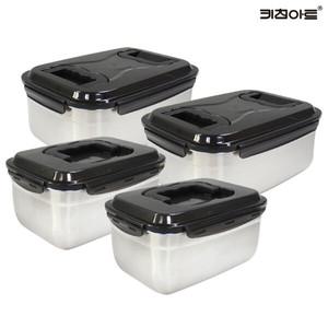 키친아트 김치통 스텐레스 밀폐용기 김치통세트 4종B(2호+2호+3호+3호)