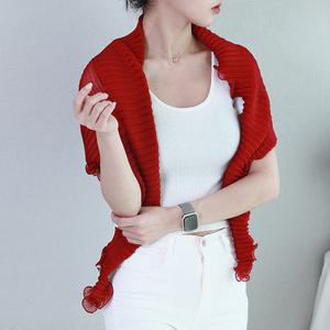 플리츠 주름스카프 팔끼우기 숄 볼레로 머플러 와이어 여성 봄 여름 가을 겨울 사계절