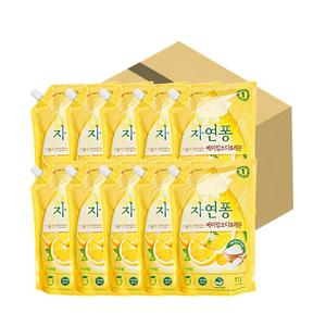 자연퐁 베이킹소다&레몬 리필 1.1LX10개입(1박스) 친환경주방세제 가정용 업소용