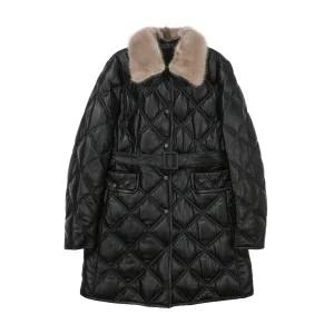 (런칭가 399,000원) 밍크카라 이태리 램스킨 구스다운 코트