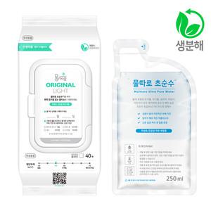 물따로 신생아물티슈 오리지날 라이트 캡형 (40매x12)