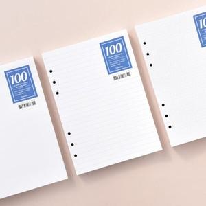 모노라이크 A5 6공 내지 100매 베이직 - 블랭크 라인 그리드