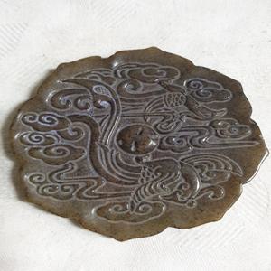 천연 옥조각 패 지름8cm 무게112g 단초마을 골동품/수집품/도자기