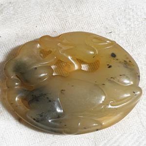 옥조각 휴대용 호신패 지름5cm 무게48g 단초마을 골동품/수집품/도자기