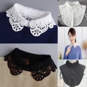 페이크 카라 목 레이스 블라우스 레이어드 이너 셔츠 넥 케이프
