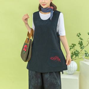 [디얼마미] 인견 앞치마 조끼 / 미시옷 빅사이즈 엄마옷 생활한복 중년 여성 마담