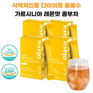 오라뷰 제로톡 마시는 가르시니아 다이어트 레몬맛 콤부차 4팩(60포)