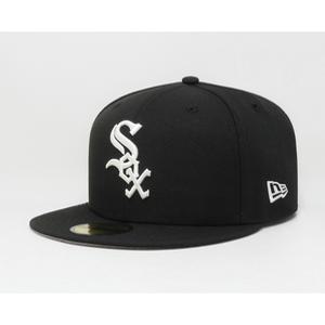 뉴에라 [슈즈네][정품] MLB 시카고 화이트삭스 베이직 사이즈캡 커스톰 야구모자 블랙 메이저리그 선수모자 5950-07-001
