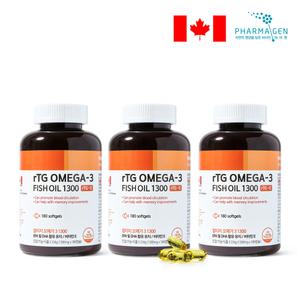 파마젠 알티지 오메가3 1300mg 180정 3개 18개월분 EPA+DHA 1200mg/혈행개선/기억력개선/임산부,입시생 영양