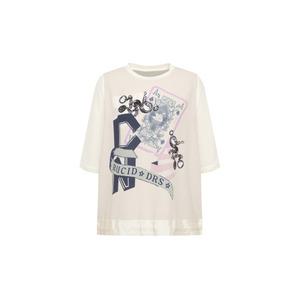 [캐리스노트]아트웍 블루종 탑 블라우스 아이보리 CN3MBL011IV