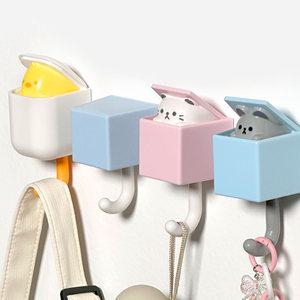 일정문구 까꿍애니멀후크 고리 걸이 행거 냉장고 귀여운 현관 마스크 열쇠고리 문걸이 모자 패션  