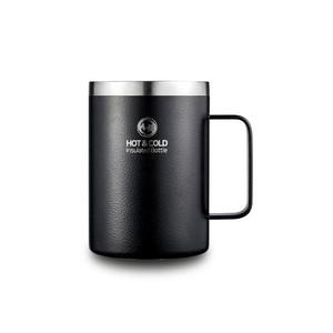 스텐 보온보냉 손잡이 머그컵 550ml 블랙)