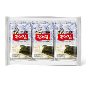 광천김 달인 파래3단 도시락김 72봉 /파래김/식탁김/조미김